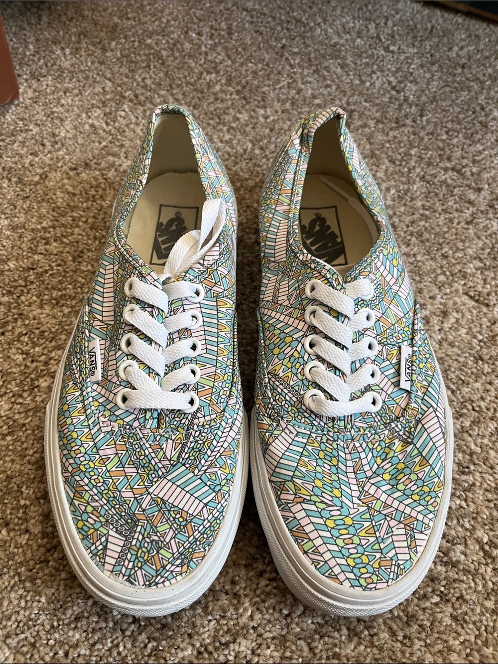 Vans Multicolor Geometric Print Low Top Sneakers